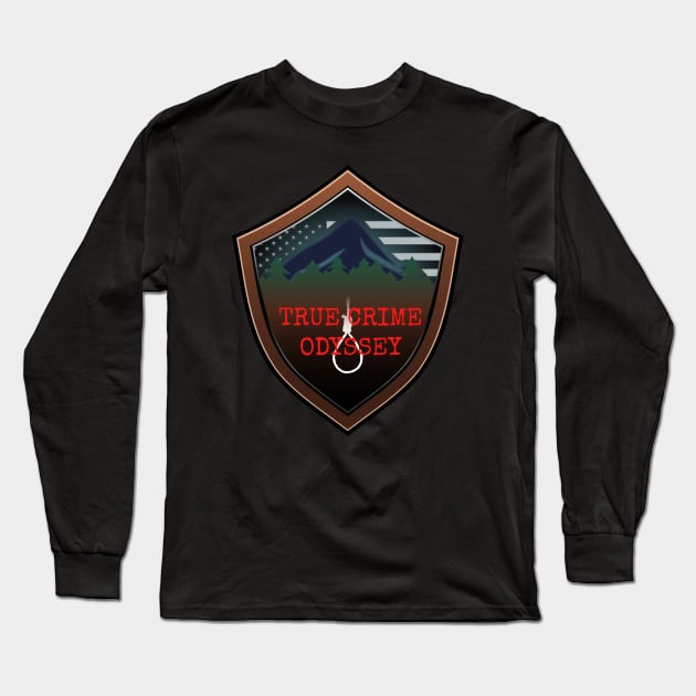 True Crime Odyssey Podcast - Noose Patch Long Sleeve T-Shirt by Paranormal World Productions Studio